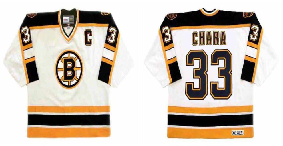 2019 Men Boston Bruins #33 Chara White CCM NHL jerseys->boston bruins->NHL Jersey